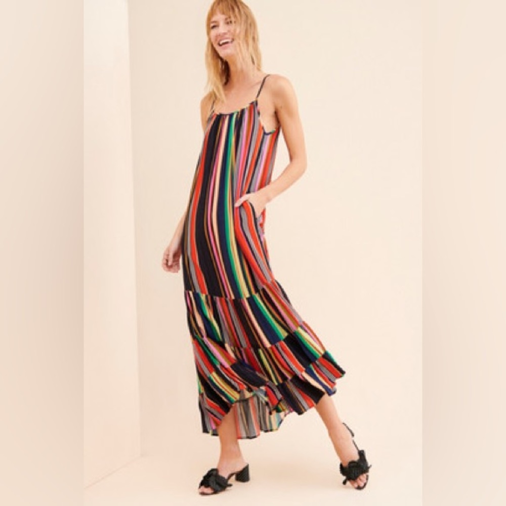 Farm Rio Rainbow Shimmer Maxi Dress